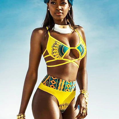 African Tribal Print Bikini Set