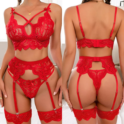 Three-Piece Female Sexy Lingerie